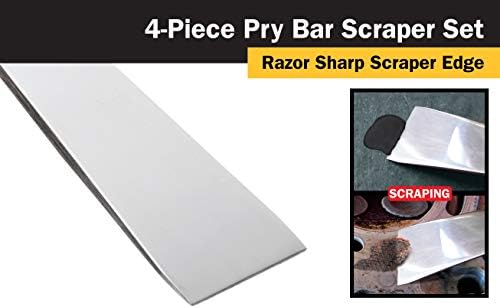 Titan 17009 4-Piece Stainless Steel Pry Bar Scraper Set - Image 5
