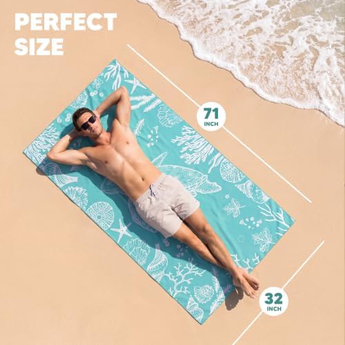 Utopia Towels Thin Lightweight Microfiber Printed Beach Towel 32x71 Inch - Image 2
