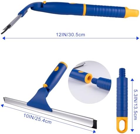 10" Swivel Window Cleaning Squeegee, All-Purpose Anti-Slip Window Squeegee - Image 2