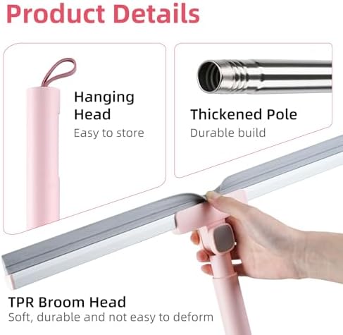 19" Floor Squeegee with Long Handle - Image 6