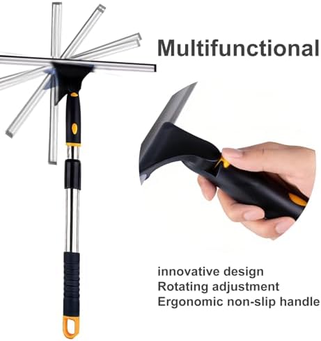 14" Window Cleaning Tool, All-Purpose Extendable Window Squeegee - Image 4