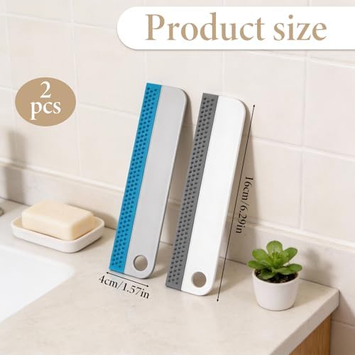 Small Rubber Squeegee 2 Pcs All-Purpose Mini Soft Rubber Window Squeegee Small - Image 2