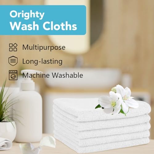 Orighty Washcloths Bulk, 200 Pack Microfiber Face Towels, 12x12 Inch White - Image 6