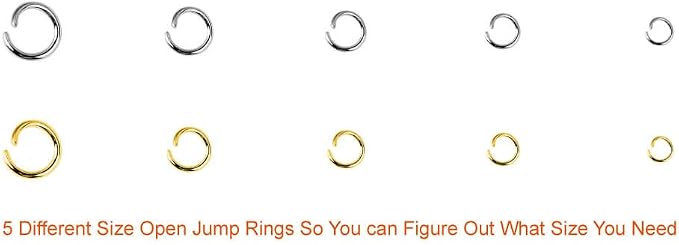 Paxcoo 1200Pcs Open Jump Rings and Lobster Clasps Jewelry Findings Kit - Image 3
