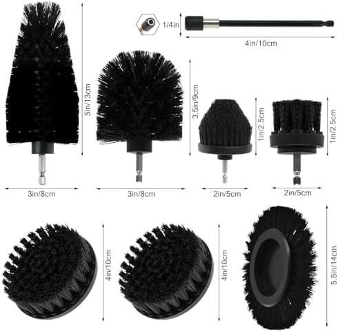 8 Pcs Drill Brush Attachment Set, Power Cleaning Scrub Brush Kit - Image 2