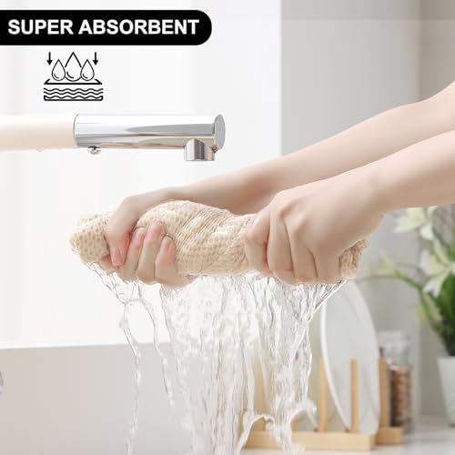 Homaxy 12 Pack 100% Cotton Kitchen Towels and Dishcloths Set - Image 3