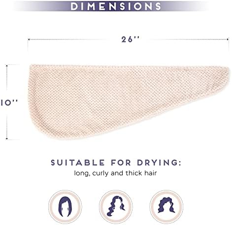 SimpleField 2 Pack Microfiber Hair Towel Wrap - Image 5