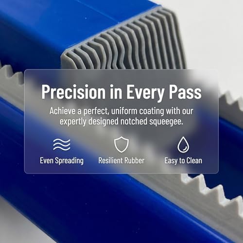Generic Squeegee for Epoxy Floor Notched Serrated Flat Soft Rubber Rake Cement - Image 2