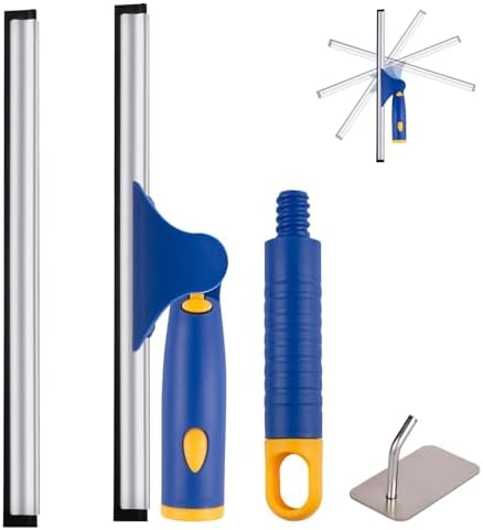 10" Swivel Window Cleaning Squeegee, All-Purpose Anti-Slip Window Squeegee by ITTAHO