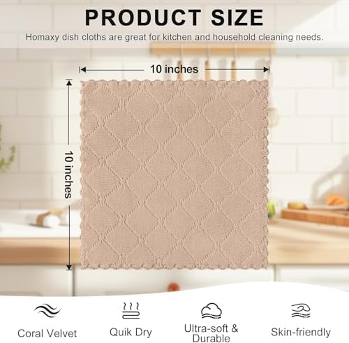 Homaxy 18 Pack Super Soft Absorbent Dish Cloths - Image 3