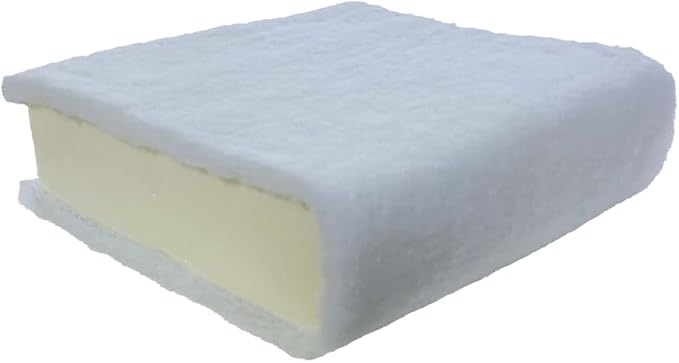 FoamRush 12" x 24" x 24" Seat Cushion Foam with Batting/Dacron (Cushion Seat Replacement) Made in USA