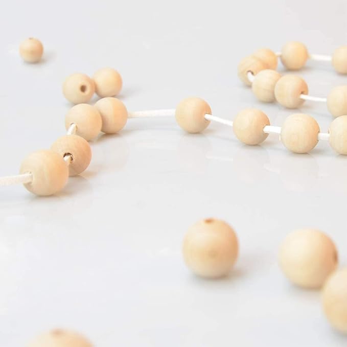 300pcs 10MM Wood Beads Natural Unfinished Round Wooden Loose Beads Wood Spacer - Image 6