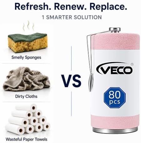 Veco Microfiber Cleaning Cloth Roll - Image 2