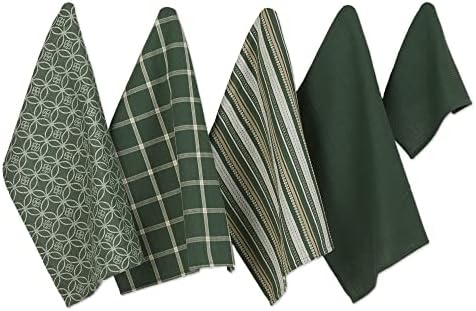 DII Assorted Woven Kitchen Set, Dark Green, 5 Piece by DII