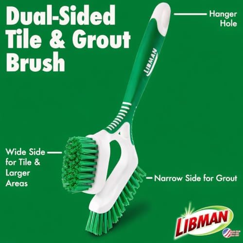 LIBMAN Tile & Grout Brush with Long Handle - Image 2
