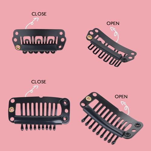 WENNALIFE Replacement Clips for Clip-in Hair Extensions - Image 2