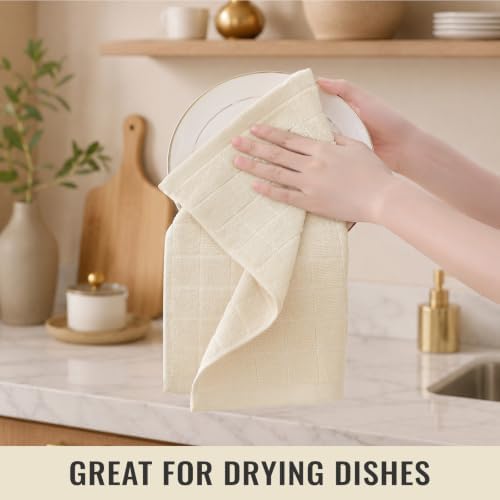 Kitinjoy 100% Cotton Kitchen Towels and Dishcloths Set - Image 6