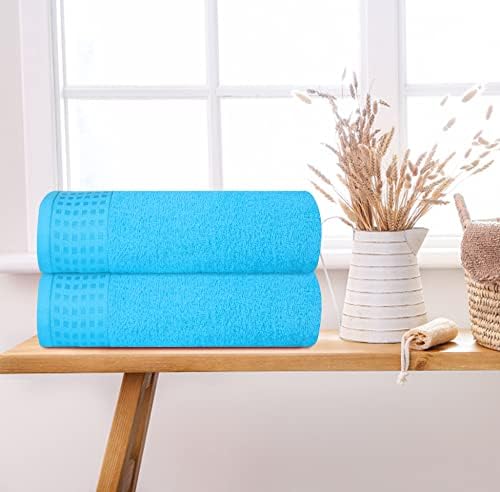 GLAMBURG 100% Cotton 2 Pack Oversized Bath Towel Set 28x55 Inches, Ultra Soft - Image 3