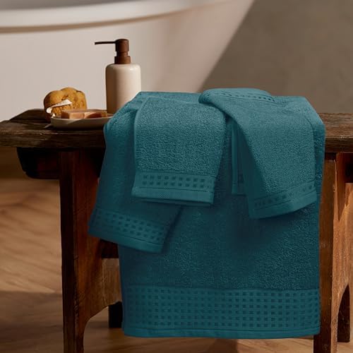 GLAMBURG Ultra Soft 3 Pack Cotton Towel Set, Contains a Bath Towel 28x55 inch - Image 3