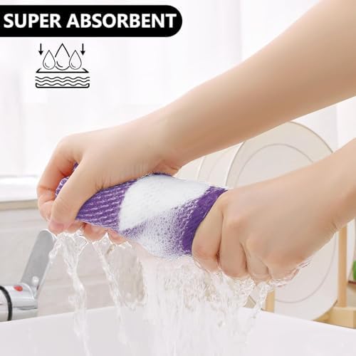 Homaxy 100% Cotton Kitchen Towels and Dishcloths Set of 8 - Image 3