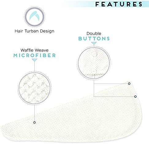 SimpleField 2 Pack Microfiber Hair Towel Wrap - Image 3