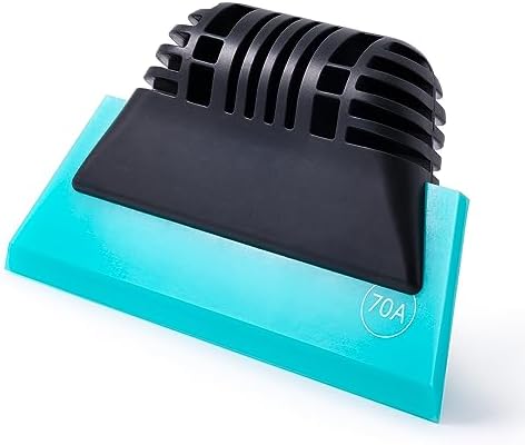 FOSHIO Blue Small Squeegee, Non-Slip Handle Rubber PPF Squeegee by FOSHIO