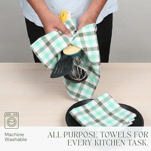 Multi Dish Towels 4 Pack Combo, Quick Drying Cloths, 100% Cotton, Absorbent - Image 6