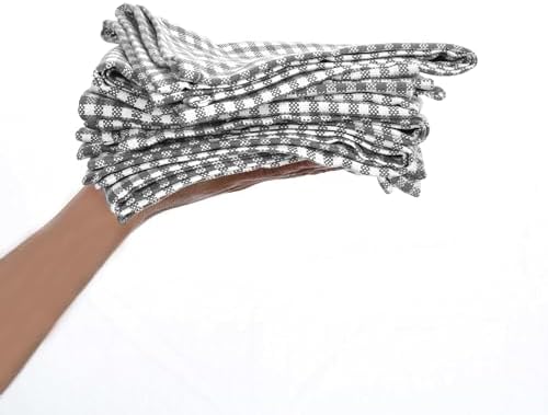 4 Pack Gingham Check Kitchen Dish Towels 16x26 Inches, Absorbent & Durable - Image 3