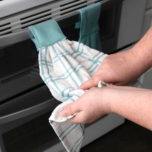 Ritz Premium 100% Cotton Solid and Multi Check Kitchen Tie Towel, Super Soft - Image 4