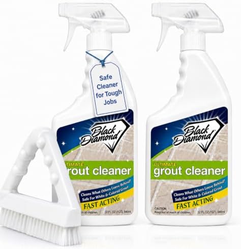 Ultimate Grout Cleaner for Tile Floors, 2-QTS W Brush by BlackDiamondStoneworks