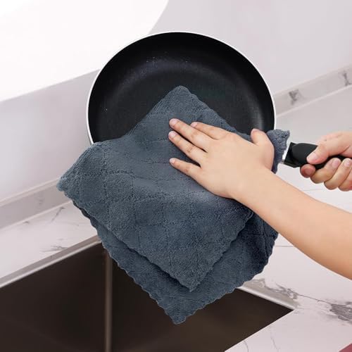 Homaxy 24 Pack Super Soft Absorbent Dish Towels, Dark Grey - Image 4