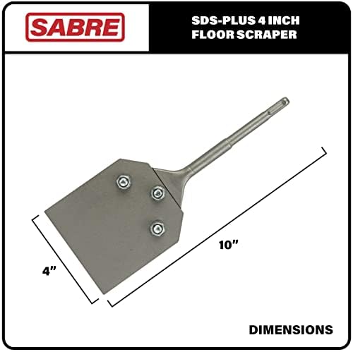 4 Inch SDS Plus Floor Scraper Tool, Removes Thinset & Adhesives, Works - Image 2