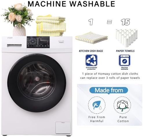 Kitinjoy Cotton 15 Pack Terry Kitchen Dish Cloths - Image 6
