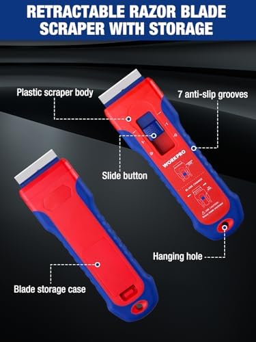 WORKPRO Retractable Razor Blade Scraper - Image 2