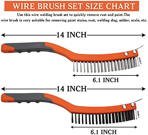 MAXMAN Wire Brush Set 2Pcs, Rust &Paint Remover - Image 2