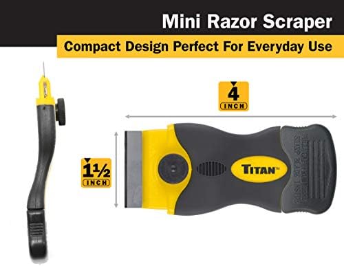 Titan 12031 4-Inch Mini Razor Scraper | Includes 1 Extra Heavy-Duty Razor Blade - Image 2