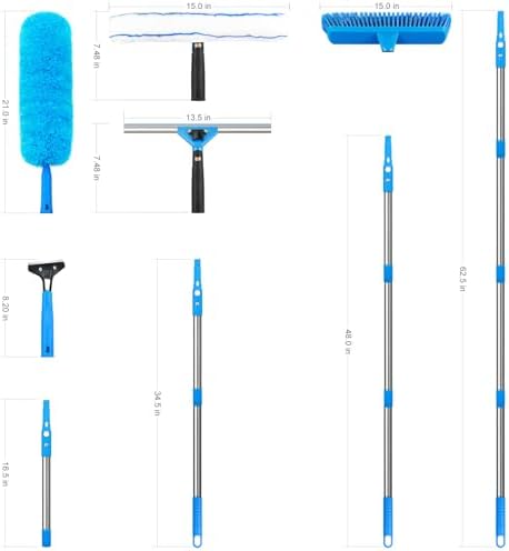 Window Squeegee，5 in 1 Bendable Head Window Squeegee - Image 5