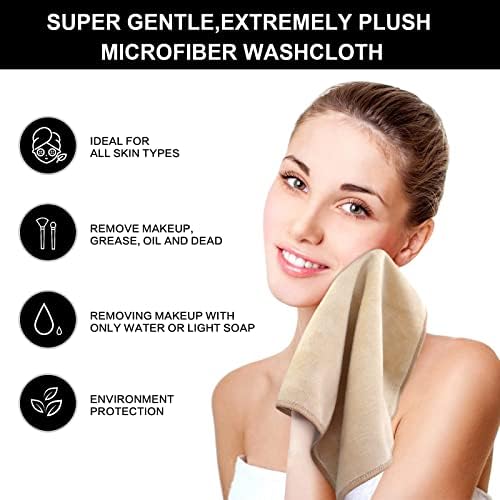 SINLAND Microfiber Facial Cloths Fast Drying Washcloth 12inch x 12inch - Image 6