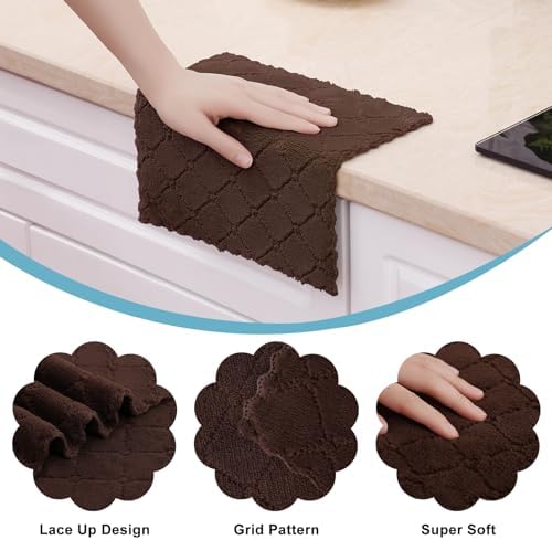 Homaxy 12 Pack Super Soft & Absorbent Dish Cloths - Image 2