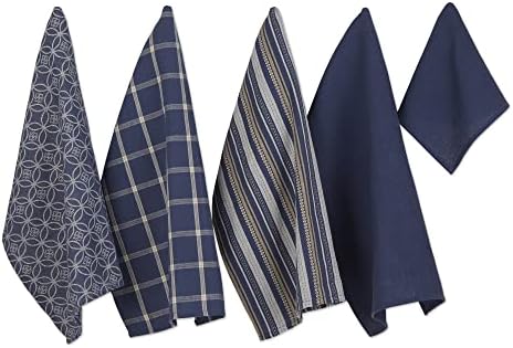 DII Assorted Woven Kitchen Set, French Blue, 5 Piece by DII