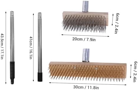 Deck Brush with Long Handle, Wire Deck Scrub Brush, High Efficiency Stainless - Image 7