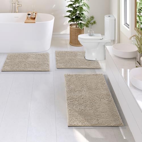 Hearth & Harbor Bathroom Rugs, Chenille Bath Mat - Image 2