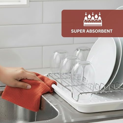 PurpleEssences Solid Kitchen Cloths, Dish Towel 15x25 Set of 4 - Image 2