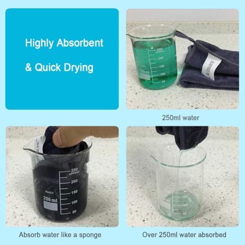 Premium 400 GSM Microfiber Cleaning Cloths, 12 Pack Ultra Absorbent Lint-Free - Image 2