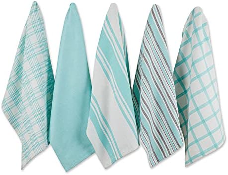 DII Assorted Woven, Kitchen Dishtowel Set, 5 Piece by DII