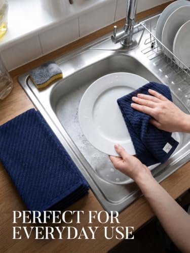 Bumble Kitchen Towels, 100% Cotton, Dish Towels Navy - Image 5