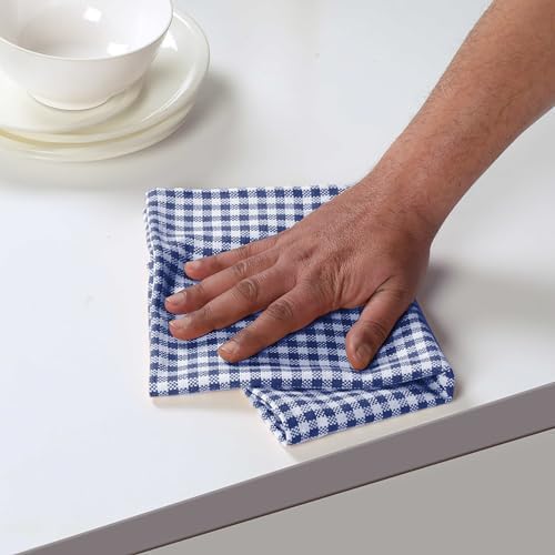 4 Pack Gingham Check Kitchen Dish Towels 16x26 Inches, Absorbent & Durable - Image 4