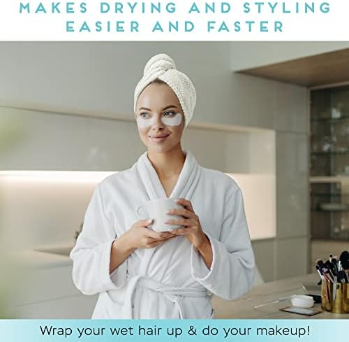 SimpleField 2 Pack Microfiber Hair Towel Wrap - Image 2