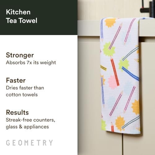 GEOMETRY Tea Towels – Back to School Collection – Quick-Dry, Ultra-Absorbent - Image 2