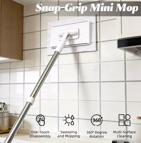 Grip Mini Mop, Hands Free Flat Mop - Image 3